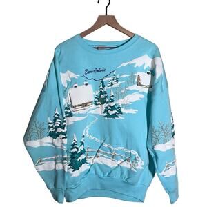 VINTAGE LIFESTYLES San Antonio textured two side ski sweatshirt OS